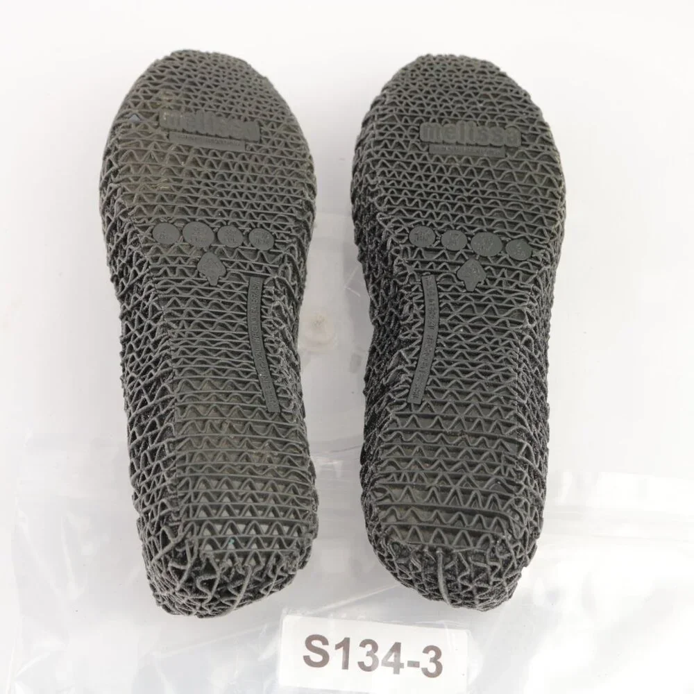Melissa x Campana Womens Papel Ballet Flats Size 6 Gray Jelly Woven Details Shoe